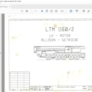 Liebherr LTM 1160-2 Circuit Wiring Diagram Manual -  PDF DOWNLOAD (German)