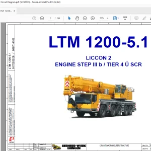 Liebherr LTM 1200-5.1 LICCON 2 Engine Step IIb Tier 4 U SCR Superstructure Circuit Diagram Manual - PDF DOWNLOAD