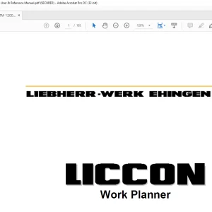 Liebherr LTM 1200-5.1 LICCON Work Planner User & Reference Manual - PDF DOWNLOAD
