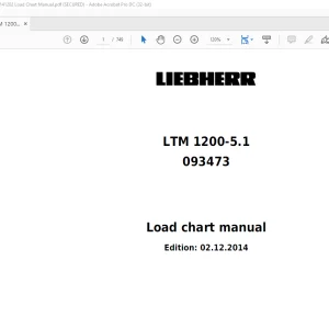 Liebherr LTM 1200-5.1 Load Chart Manual 093473 - PDF DOWNLOAD