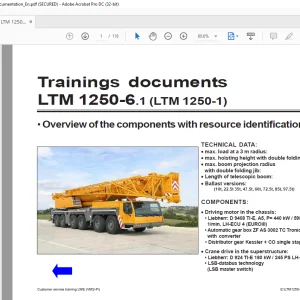 Liebherr LTM 1250-6.1 BMK Training Documentation Manual - PDF DOWNLOAD