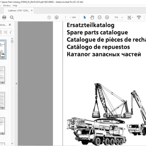 Liebherr LTM 1250-6.1 Spare Parts Catalogue Manual 070658 - PDF DOWNLOAD