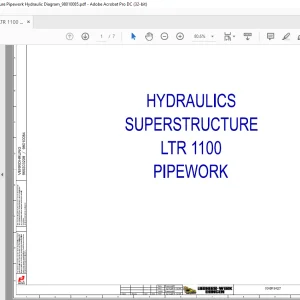 Liebherr LTR 1100 Compressed-Air System Superstructure Pipework Pneumatic Diagram Manual 98015166