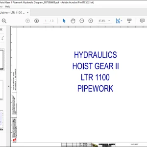 Liebherr LTR 1100 Hydraulics Hoist Gear II Pipework Hydraulic Diagram Manual 987596608 - PDF DOWNLOAD
