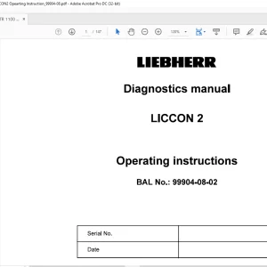 Liebherr LTR 1100 LICCON 2 Diagnostics Operating instructions Manual - PDF DOWNLOAD