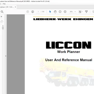 Liebherr LTR 1100 Liccon Work planer User and Reference Manual - PDF DOWNLOAD