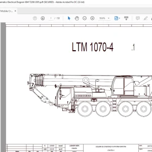 Liebherr Mobile Crane LTM 1070-4.1 Schematics Electrical Diagram Manual 984172208 - PDF DOWNLOAD