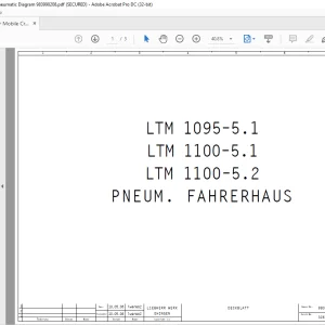 Liebherr Mobile Crane LTM 1095-5.1 LTM 1100-5.1 LTM 1100-5.2 Pneumatic Diagram Manual 983990208 - PDF DOWNLOAD