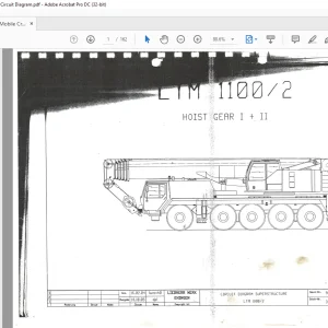 Liebherr Mobile Crane LTM 1100 2 Circuit Diagram Manual – PDF DOWNLOAD