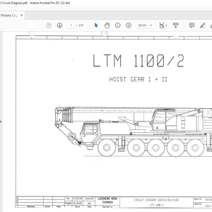 Liebherr Mobile Crane LTM 1100 2 Circuit Diagram Manual - PDF DOWNLOAD