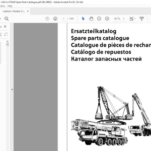 Liebherr Mobile Crane LTM-1220-5.2 Spare Parts Catalogue Manual 070445 - PDF DOWNLOAD