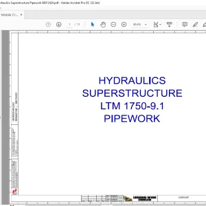 Liebherr Mobile Crane LTM 1750-9.1 Hydraulics Superstructure Pipework 98012424 - PDF DOWNLOAD