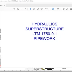 Liebherr Mobile Crane LTM 1750-9.1 Hydraulics Superstructure Pipework 98012424 - PDF DOWNLOAD