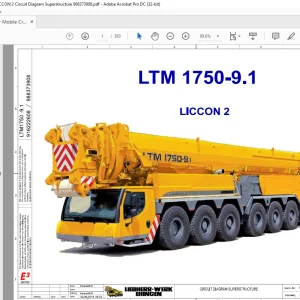 Liebherr Mobile Crane LTM 1750-9.1 LICCON 2 Circuit Diagram Manual 988373908  - PDF DOWNLOAD