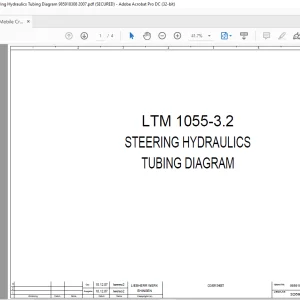 Liebherr Mobile Crane LTM1055-3.2 Steering Hydraulics Tubing Diagram Manual 985918308 2007 - PDF DOWNLOAD