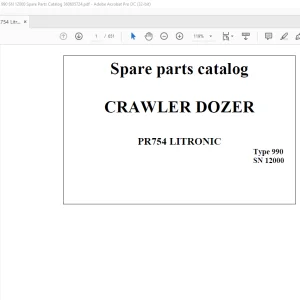 Liebherr PR754 Litronic Crawler Dozer Type 990 Spare Parts Catalog Manual SN 12000 - PDF DOWNLOAD