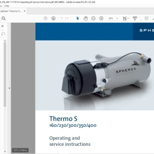 Liebherr Thermo S160 S230 S300 S350 S400 Operating & Service Instruction Manual 11111611A - PDF DOWNLOAD