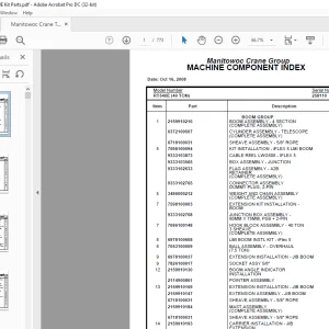 Manitowoc Grove Crane RT540E (40 TON) Spare Parts Manual SN 258110 - PDF DOWNLOAD