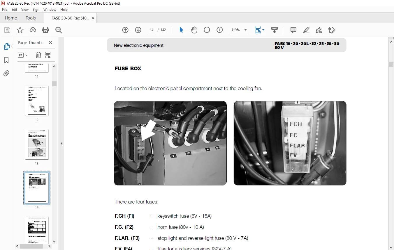 OM Pimespo Forklift FASE 18 20 20L 22 25 28 30 80V Electronic Equipment INSTRUCTIONS MAINTENANCE Manual - PDF DOWNLOAD - Image 2