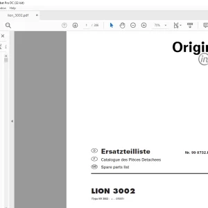 Pottinger Tractor LION 3002 Spare parts list Manual - PDF DOWNLOAD