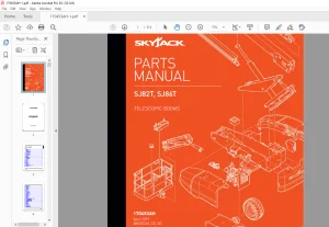 Skyjack SJ82T, SJ86T TELESCOPIC BOOMS PARTS MANUAL 170453AH  - PDF DOWNLOAD