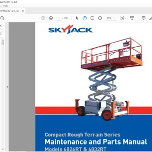 Skyjack 6826RT & 6832RT Compact Rough Terrain Maintenance & Parts Manual 129946AF - PDF DOWNLOAD
