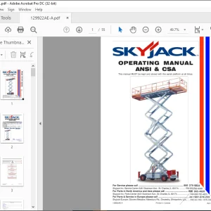 Skyjack 7127 7135 8243 & 9250 Engine Powered OPERATING MANUAL 129922AE-A - PDF DOWNLOAD