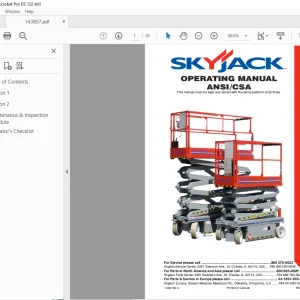 Skyjack Compacts and Conventionals SJIII Series 32xx 46xx and 68xx OPERATING MANUAL 143857AD-A -  PDF DOWNLOAD