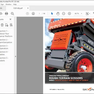 Skyjack ROUGH TERRAIN SCISSORS SJ7127 RT SJ7135 RT SJ8831 RT SJ8841 RT SJ9250 RT OPERATING MANUAL 159148AB-A - PDF DOWNLOAD