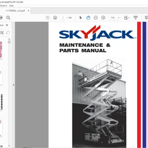 Skyjack ROUGH TERRAIN SERIES SJ-1000 SJ 9250 Engine Powered MAINTENANCE & PARTS MANUAL 117089AL -  PDF DOWNLOAD