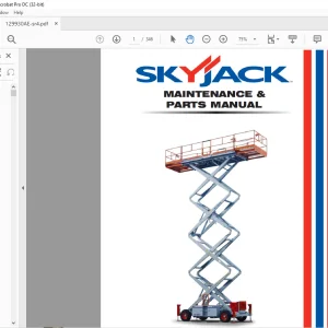 Skyjack ROUGH TERRAIN SERIES SJ-1000 Series 9250 Engine Powered MAINTENANCE & PARTS MANUAL 129930AE - PDF DOWNLOAD