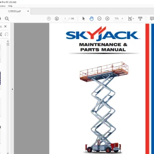 Skyjack SJ-1000 Series Engine Powered Operating Maintenance & Parts Manual 129930AE  - PDF DOWNLOAD