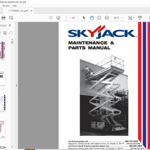 Skyjack SJ-1000 Series SJ-9250 Engine Powered MAINTENANCE & PARTS MANUAL 117089AL  -  PDF DOWNLOAD
