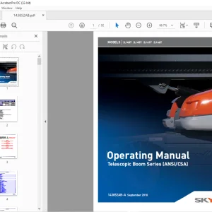 Skyjack SJ 40T SJ 45T SJ 61T SJ 66T Telescopic Boom Series Operating Manual 143852AB-A - PDF DOWNLOAD