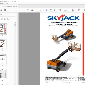 Skyjack SJ 40T & SJ 45T Telescopic Boom Series Operating Manual - PDF DOWNLOAD