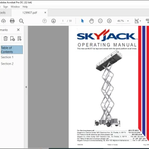 Skyjack SJ-600, 800 & 1000 Series Engine Powered OPERATING MANUAL 129907AB - PDF DOWNLOAD