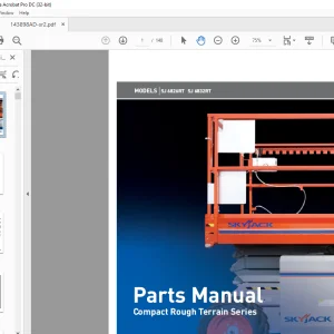 Skyjack SJ 6826RT SJ 6832RT Compact Rough Terrain Series Parts Manual 143898AD - PDF DOWNLOAD