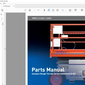 Skyjack SJ 6826RT SJ 6832RT Compact Rough Terrain Series Parts Manual 157950AC - PDF DOWNLOAD