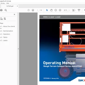 Skyjack SJ 6826RT SJ 6832RT Rough Terrain Compact Series Operating Manual 157929AD-A - PDF DOWNLOAD