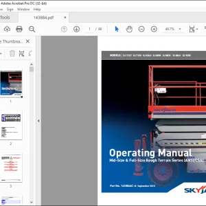 Skyjack SJ 7127 SJ 7135 SJ 8243 SJ 8850 SJ 8831 SJ 8841 SJ 9250 Mid-Size & Full-Size Rough Terrain Series Operating Manual 143884AC-A - PDF DOWNLOAD