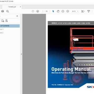 Skyjack SJ 7127 SJ 7135 SJ 8243 SJ 8850 SJ 8831 SJ 8841 SJ 9250 Mid-Size & Full-Size Rough Terrain Series Operating Manual 143884AC-A - PDF DOWNLOAD
