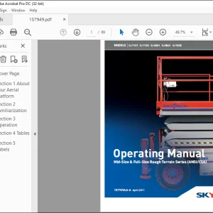 Operator Manual for Skyjack SJ7127-SJ9250 Rough Terrain Lifts PDF