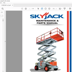 Skyjack SJ 800 Series 8831 & 8841 Rough Terrain Series Maintenance & Parts Manual - PDF DOWNLOAD
