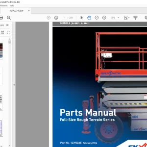 Skyjack SJ 8831 SJ 8841 Full-Size Rough Terrain Series Parts Manual 143902AE - PDF DOWNLOAD