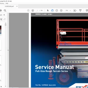 Skyjack SJ 8831 SJ 8841 Full-Size Rough Terrain Series Service Manual 143903AE - PDF DOWNLOAD