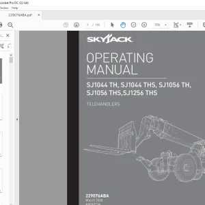 Skyjack SJ1044 TH, SJ1044 THS, SJ1056 TH,SJ1056 THS,SJ1256 THS Telehandlers Operating Manual 229076ABA - PDF DOWNLOAD