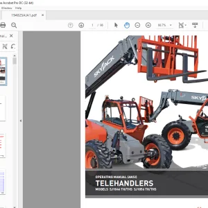 Skyjack SJ1044 TH/THS SJ1056 TH/THS Telehandlers Operating Manual 194825AJA - PDF DOWNLOAD