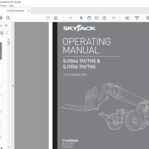 Skyjack SJ1044 TH/THS & SJ1056 TH/THS Telehandlers Operating Manual 216202AFA - PDF DOWNLOAD