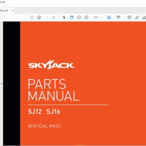 Skyjack SJ12 SJ16 Vertical Mast Parts Catalog Manual 194425AB - PDF DOWNLOAD