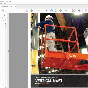 Skyjack SJ12 SJ16 Vertical Mast Parts Catalog Manual SN 14002154 to 14005752 - PDF DOWNLOAD